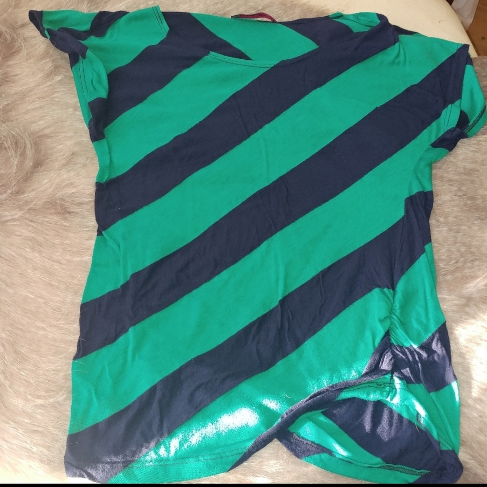 Annabelle maternity | green navy stripe tshirt